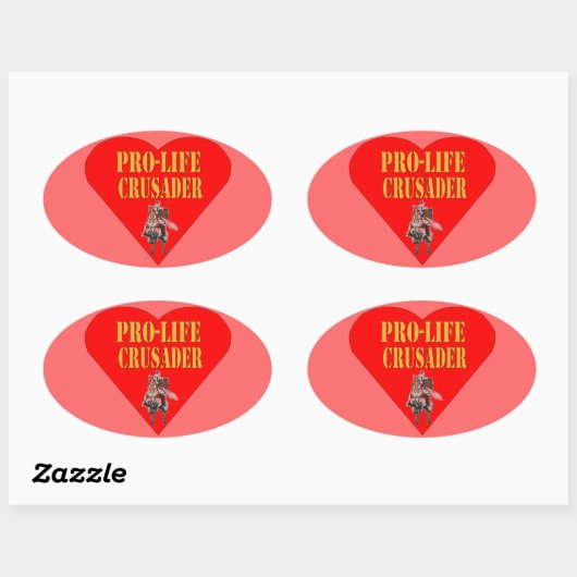 PRO LIFE CRUSADER OVALE STICKER (Vel)
