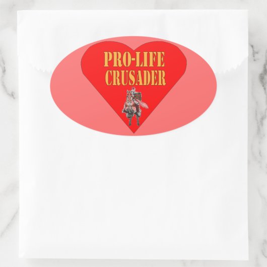 PRO LIFE CRUSADER OVALE STICKER (Tas)
