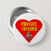 PRO LIFE CRUSADER RONDE BUTTON 7,6 CM (Voorkant /achterkant)