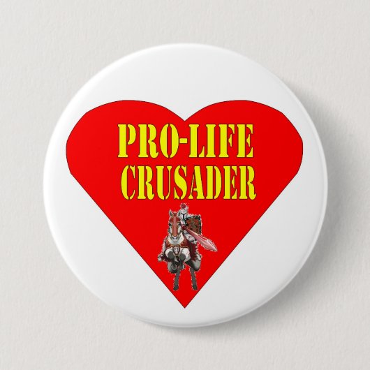 PRO LIFE CRUSADER RONDE BUTTON 7,6 CM (Voorkant)