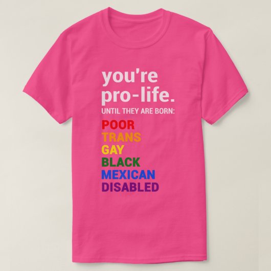Pro Life Definition T-shirt (Design voorkant)