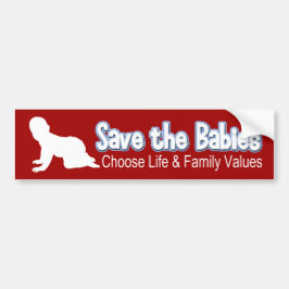 Pro-Life Diaper Parody Save the Babies Anti-Aborti Bumpersticker
