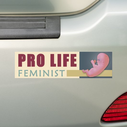 Pro Life Feminist Bumpersticker (Op auto)