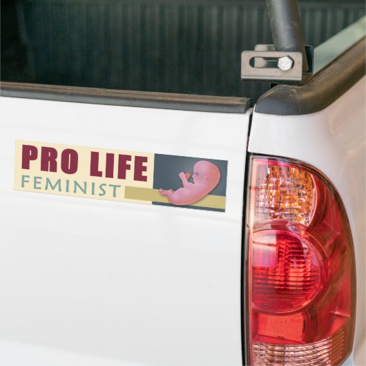 Pro Life Feminist Bumpersticker (Op Truck)