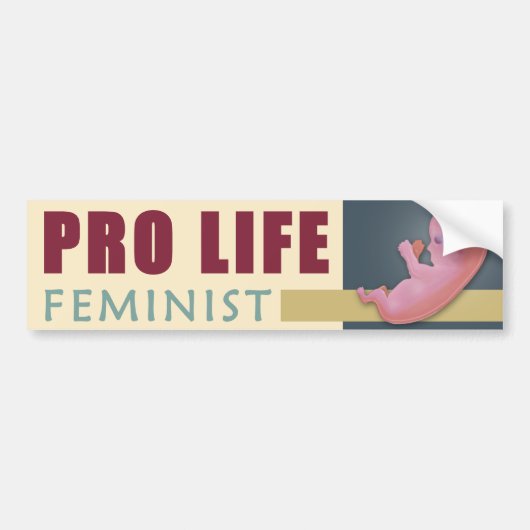 Pro Life Feminist Bumpersticker (Voorkant)