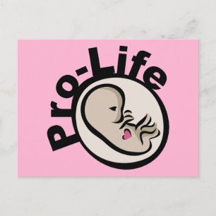Pro-life foetus-ontwerp briefkaart