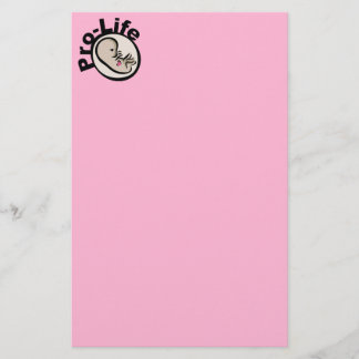 Pro-life foetus-ontwerp briefpapier