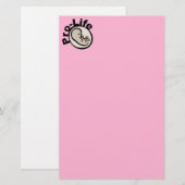 Pro-life foetus-ontwerp briefpapier (Voorkant / Achterkant)