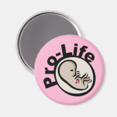 Pro-life foetus-ontwerp magneet (Voorkant / Achterkant)
