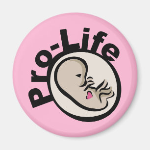 Pro-life foetus-ontwerp magneet