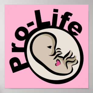 Pro-life foetus-ontwerp poster