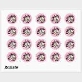 Pro-life foetus-ontwerp ronde sticker (Vel)