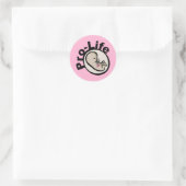 Pro-life foetus-ontwerp ronde sticker (Tas)