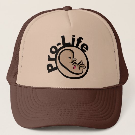 Pro-life foetus-ontwerp trucker pet (Voorkant)