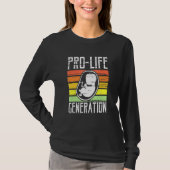 Pro-Life Generation Ongeboren Baby Art Anti-Abortu T-shirt (Voorkant)