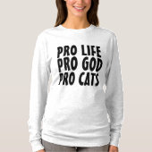 PRO LIFE, GOD & CATS, CAT t-shirts (Voorkant)