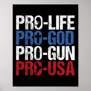Pro Life God Wapen VS Conservatief Republikeins Pr Poster