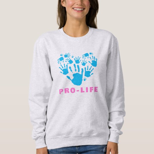 Pro-Life Handprint Heart – Value Life Awareness Trui (Voorkant)