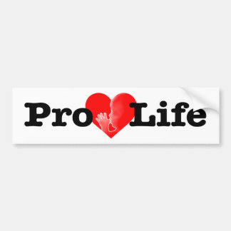 "PRO-LIFE-HART MET BABY OM DE DUM ERVAN TE SUCCES" BUMPERSTICKER
