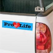 "PRO-LIFE HEART MET FETUS DIE ZIJN DUM SUCKEREN" BUMPERSTICKER (Op Truck)