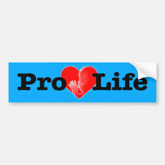 "PRO-LIFE HEART MET FETUS DIE ZIJN DUM SUCKEREN" BUMPERSTICKER