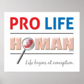 Pro Life Human Poster (Voorkant)