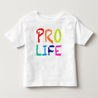 "PRO LIFE" (IN RAINBOW CRAYONS) KINDER SHIRTS
