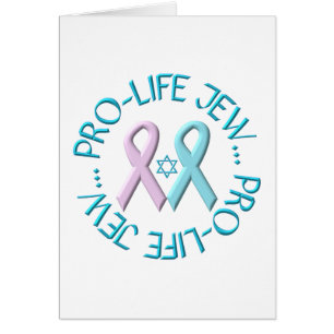 "Pro-Life Jew" met ster van David & Ribbons