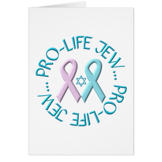 "Pro-Life Jew" met ster van David & Ribbons (Voorkant)