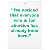 Pro Life Klembord (Achterkant)