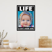 PRO-LIFE LACHENDE BABY MEISJE LEVEN POSTER (Keuken)