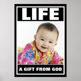 PRO-LIFE LACHENDE CHINESE BABY MEISJE LEVEN POSTER