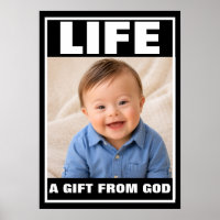 Pro-Life Lachende Down Syndroom Baby Jongen Leven