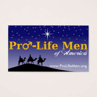 pro_life_mannen_highres, www.ProLifeMen.org Visitekaartje