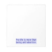 Pro-life Meer dan anti-abortus Notitieblok (Voorkant)