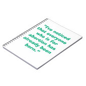 Pro Life Notitieboek (Linkerzijde)