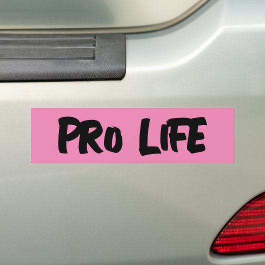 PRO LIFE PINK BUMPER STICKER (Op auto)