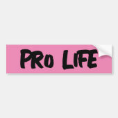PRO LIFE PINK BUMPER STICKER (Voorkant)