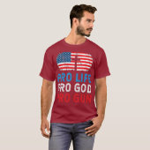 PRO Life PRO GOD PRO PISTOOL PRO TRUMP 2020 MAGA T-shirt (Voorkant volledig)