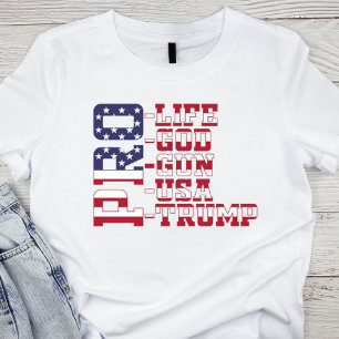 Pro-Life, Pro-God, Pro-Pistool, Pro-USA, Pro-Trump T-shirt