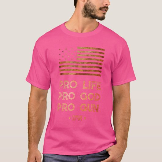 Pro Life Pro God Pro Pistool - Recht op Beer Arms  T-shirt (Voorkant)