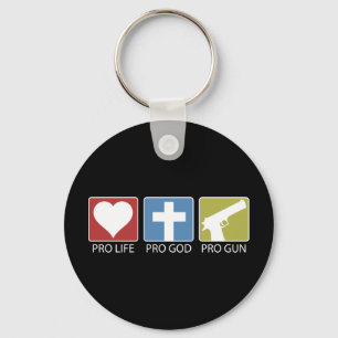 Pro Life, Pro God, Pro Pistool Sleutelhanger