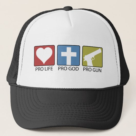 Pro Life, Pro God, Pro Pistool Trucker Pet (Voorkant)