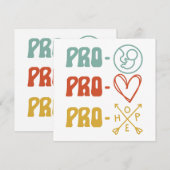 Pro-Life Pro-Love Pro-Hope  Kaart (Voorkant / Achterkant)