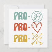 Pro-Life Pro-Love Pro-Hope  Kaart (Achterkant)