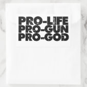 Pro-life Pro-pistool Pro-god Rechthoekige Sticker (Tas)