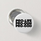 Pro-life Pro-pistool Pro-god Ronde Button 3,2 Cm (Voorkant /achterkant)