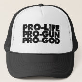 Pro-life Pro-pistool Pro-god Trucker Pet (Voorkant)