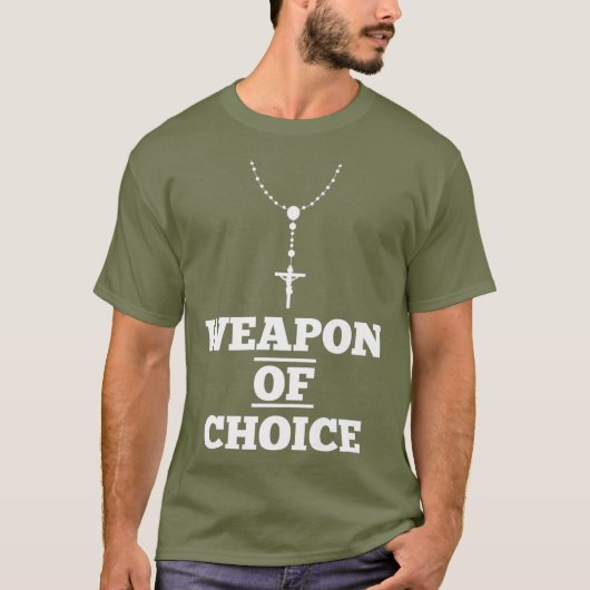 Pro Life Prolife Rosary March for Life Weapon T-shirt (Voorkant)