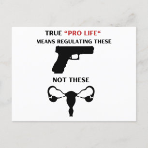 Pro Life reguleert Pistolen Word Art Briefkaart